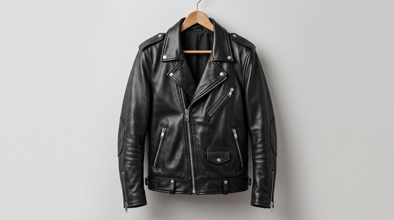 Black leather jacket